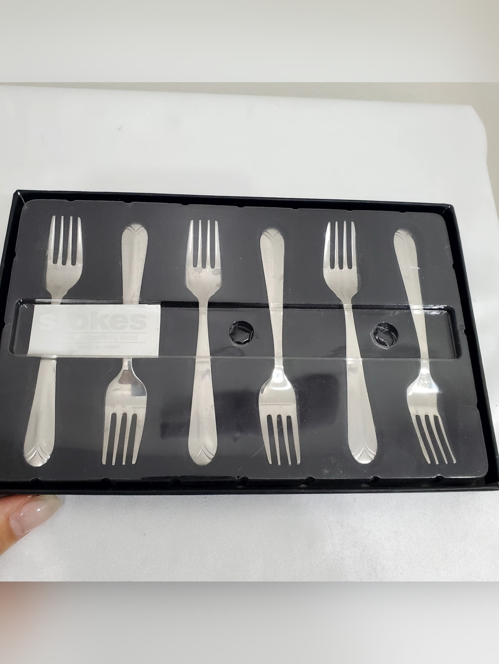 Stokes Stainless Steel Dessert Fork Set – Polished Silver